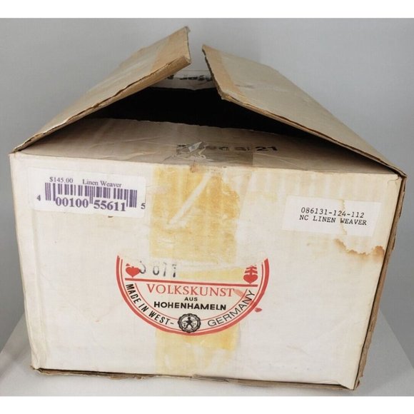 Nutcracker Steinbach LINEN WEAVER Signed Christian Spinning Wheel Turns 1994 Box - Picture 13 of 13